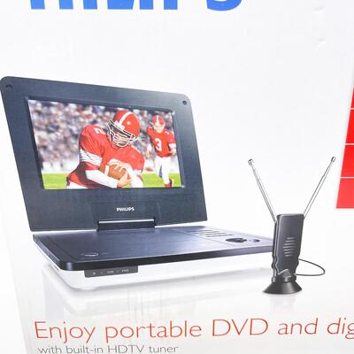*NEW!* PHILIPS 7â€ LCD PORTABLE DVD PLAYER & W/ HDTV TUNER