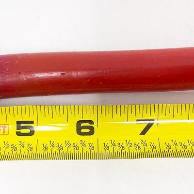 â€œJERUSALEMâ€ JEWISH BRASS CANDLE HOLDER W/ RED TAPER