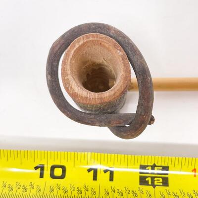 DECORATIVE RUSTIC WOOD CANDLE SNUFFER? LADLE?