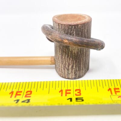 DECORATIVE RUSTIC WOOD CANDLE SNUFFER? LADLE?