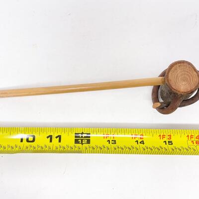DECORATIVE RUSTIC WOOD CANDLE SNUFFER? LADLE?