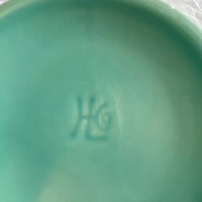 Vintage Homer Laughlin aqua mixing bowl