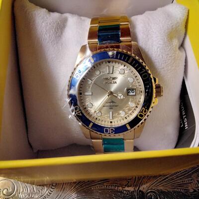 Invicta Pro Diver 30485 Women's Round Brushed Gold Tone Analog Date Watch