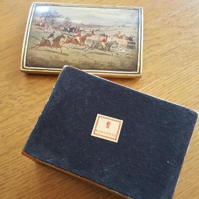 Vintage Borghese Bookends and Matching Box