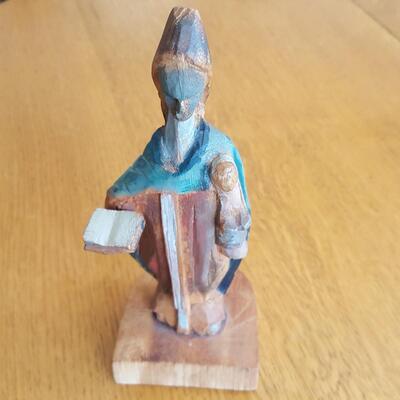 Artist Carved Primitive Madonna with Child