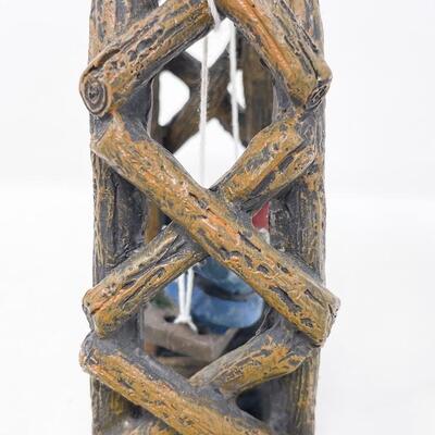 LITTLE SWINGING GNOME IN ARBOR GARDEN DECOR