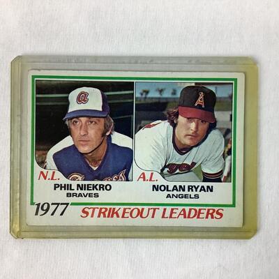 Vintage 1978 Topps Phil Niekro/Nolan Ryan #206 1977 Strikeout Leaders