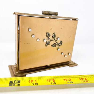 VINTAGE â€œGOLD TONEâ€ BRASS BUSINESS CARD HOLDER?