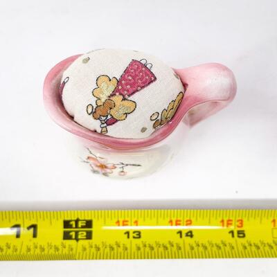 â€œOZARKSâ€ MINI FLORAL PITCHER PINCUSHION