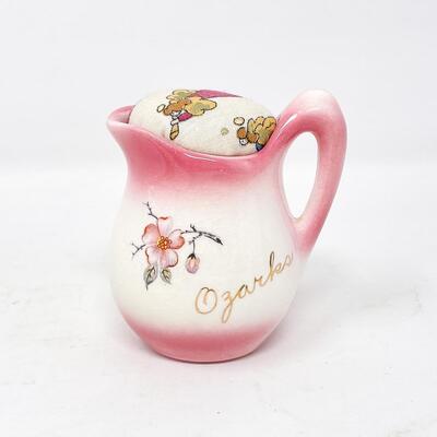 â€œOZARKSâ€ MINI FLORAL PITCHER PINCUSHION