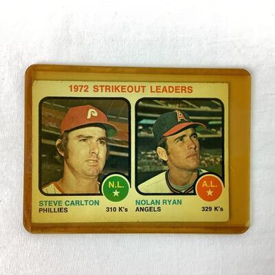 526  Vintage 1973 Topps #67 Steve Carlton/Nolan Ryan 1972 Strikeout League Leaders Baseball Card