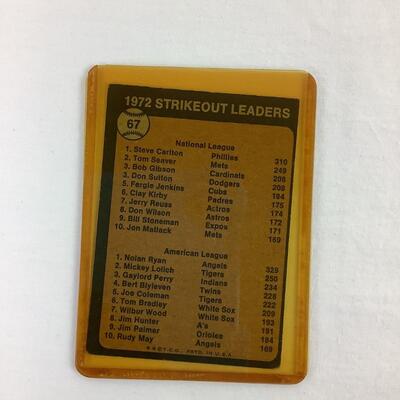 526  Vintage 1973 Topps #67 Steve Carlton/Nolan Ryan 1972 Strikeout League Leaders Baseball Card