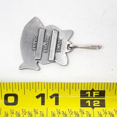 GANZ â€œDOGS DROOL, CATS RULE!â€ METAL COLLAR TAG