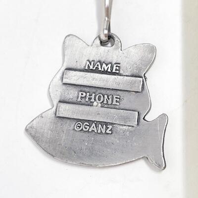 GANZ â€œDOGS DROOL, CATS RULE!â€ METAL COLLAR TAG