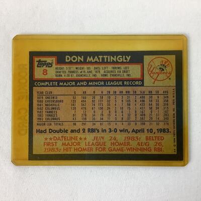 533  1984 Topps Don Mattingly New York Yankees #8 Rookie Card