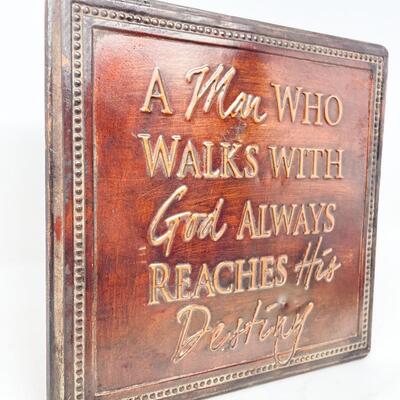 9â€ METAL PLAQUE W/ INSPIRATIONAL QUOTE