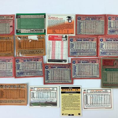 537  Lot of Assorted Vintage Topps, Fleer, Bowman & Donruss Baltimore Orioles Baseball Cards