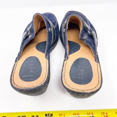B.O.C. BLUE SUEDE CLOGS - WOMENâ€™S SIZE 9