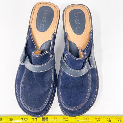 B.O.C. BLUE SUEDE CLOGS - WOMENâ€™S SIZE 9