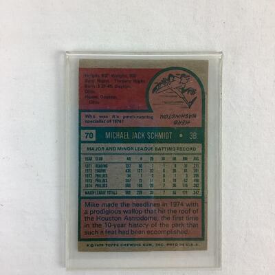 538  Vintage 1975 Topps Mike Schmidt Philadelphia Phillies #70 Baseball Card