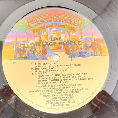 1979 VILLAGE PEOPLE â€œLIVE AND SLEAZYâ€ VINYL RECORD