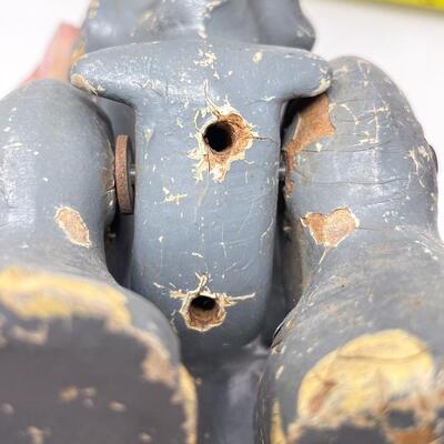 ANTIQUE ELEPHANT PULL BEHIND TOY - MISSING A PIECE