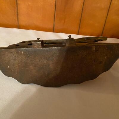 Antique heavy cast iron dog door stop