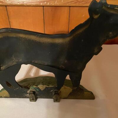 Antique heavy cast iron dog door stop