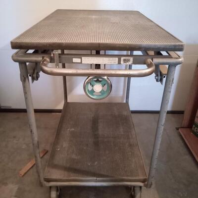 LOT 117  TWO TIER UTILITY CART ON CASTERS