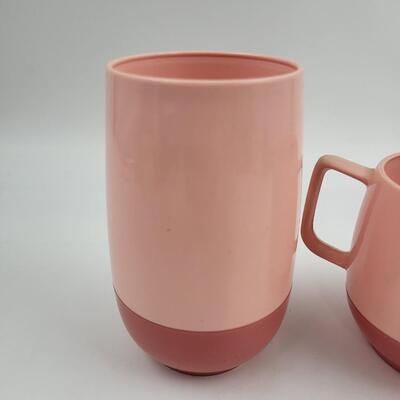 VINTAGE VACRON PINK CUPS