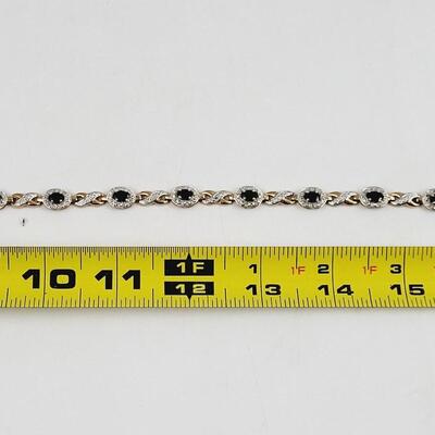 BEAUTIFUL. 925 ROSE GOLD TONED JEWELED BRACELET