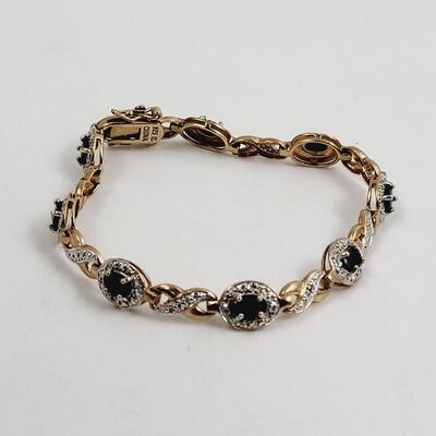 BEAUTIFUL. 925 ROSE GOLD TONED JEWELED BRACELET