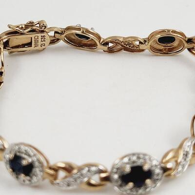 BEAUTIFUL. 925 ROSE GOLD TONED JEWELED BRACELET