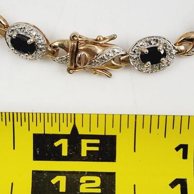 BEAUTIFUL. 925 ROSE GOLD TONED JEWELED BRACELET
