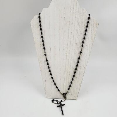 BLACK & SILVER TONED ITALIAN ROSERY
