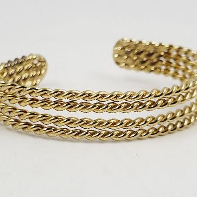 FANTASTIC TWISTED METAL GOLD TONED BRACELET