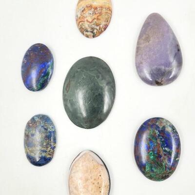 7pc BEATIFUL CUT STONE CABOCHONS