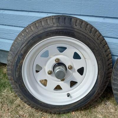 LOT 50  TWO NEW/NEARLY NEW TRAILER TIRES