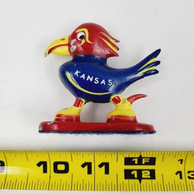 OLD CAST JAYHAWK FIGURINE MADE IN SEDAN KS