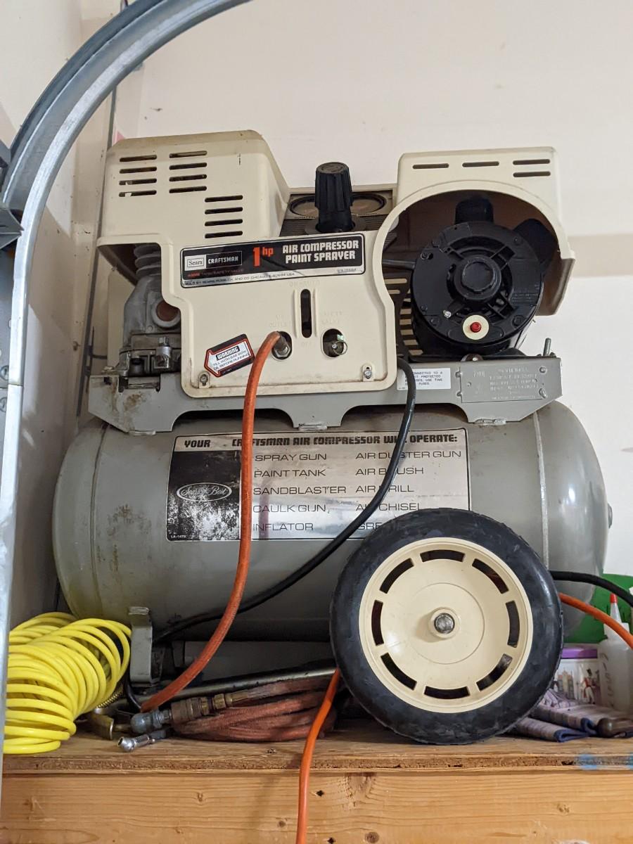 Nice Craftsman 1 Hp Air Compressor, Paint Sprayer | EstateSales.org