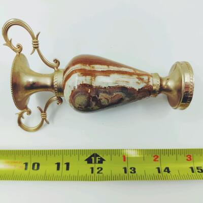BROWN MARBLE VASE