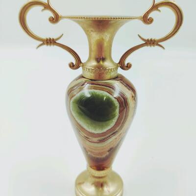 BROWN MARBLE VASE