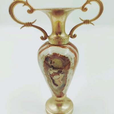 BROWN MARBLE VASE