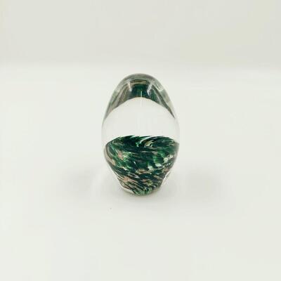 GLASS EGG PAPERWEIGHT