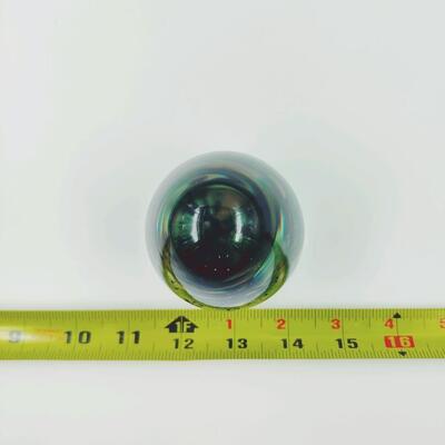 GLASS EGG PAPERWEIGHT