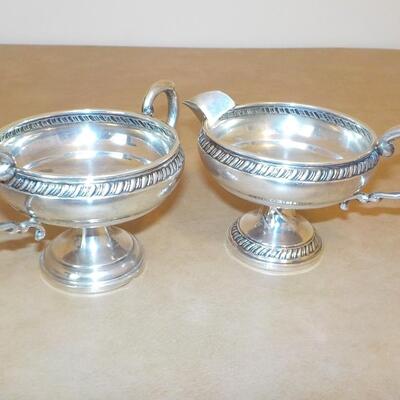 2- Sterling Silver Sugar and Creamer from Crown.