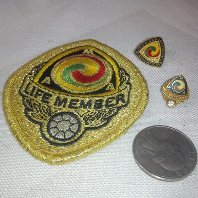 AMA Life Member Patch and Pins - Lot 1
