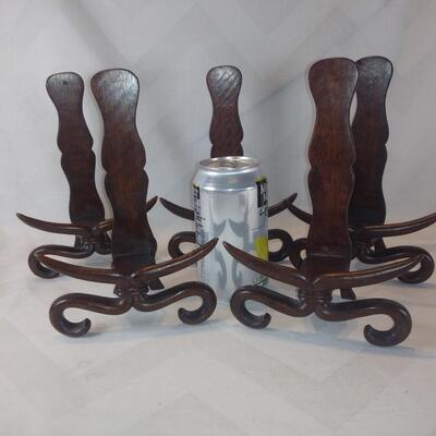 Grouping of Asian Style Plate Stands