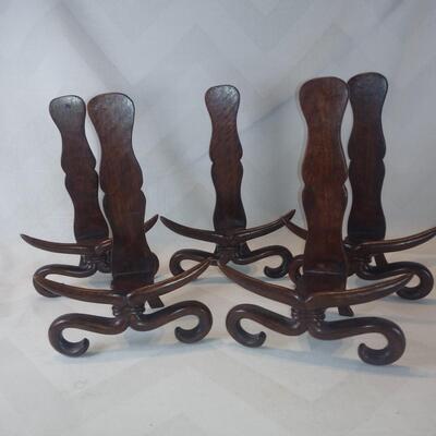 Grouping of Asian Style Plate Stands