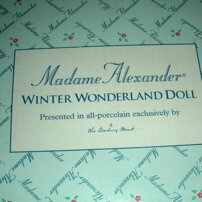1999 Madame Alexander 12" Porcelain Winter Wonderland Doll ~ Doty Industry Choice Award Winner.